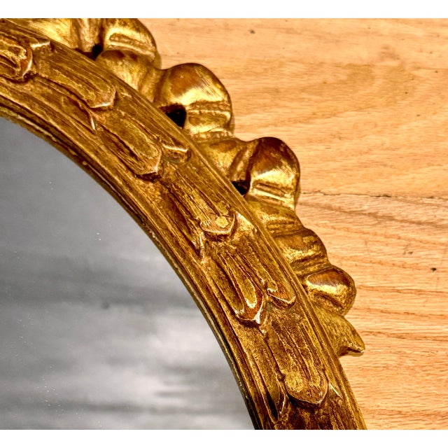 French Late 20th Century Chelsea House French Louis XVI Style Neoclassical Giltwood Oval Wall Mirror For Sale - Image 3 of 7