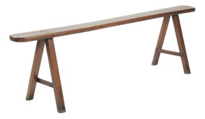 French Art Deco Style Bench in Oak, 1930s