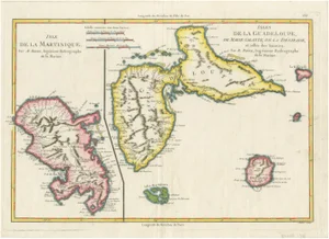 Map of Martinique by Bonne, 1788