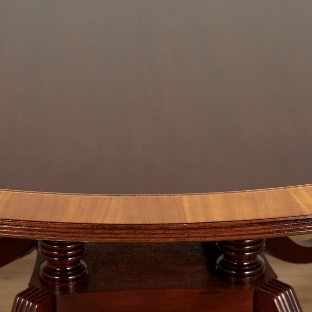 Large Round Regency Style Dining Table For Sale - Image 13 of 18