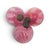 Contemporary Late 20th Century Cranberry Glass Kugel-Style Botanical Christmas Ornaments, Set of 3 For Sale - Image 3 of 18