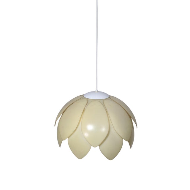 Mid 20th Century Mod Plastic Flower Form Hanging Chandelier For Sale - Image 12 of 18