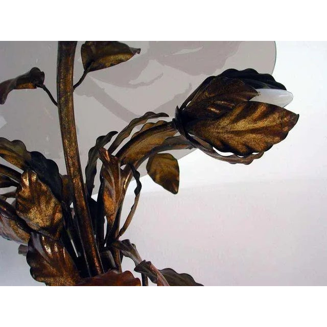 Italian Bronzed Metal & Tinted Glass Illuminated Coffee or Side Table, 1950s For Sale - Image 8 of 10