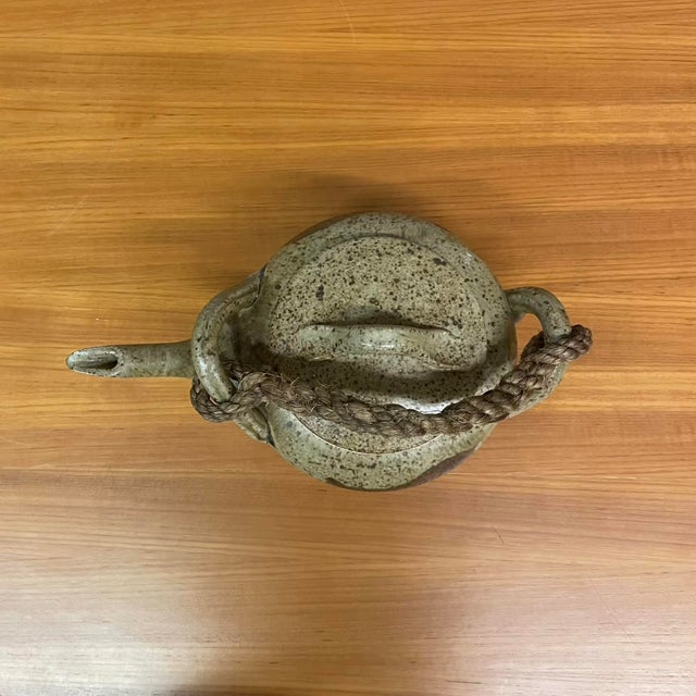 Studio Pottery Teapot With Braided Fiber Handle by Gil Harrison For Sale - Image 13 of 18
