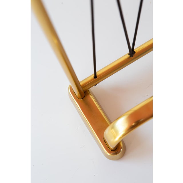 1960s Vintage Wall Coat Rack in Gilt Aluminium, 1950s For Sale - Image 5 of 7