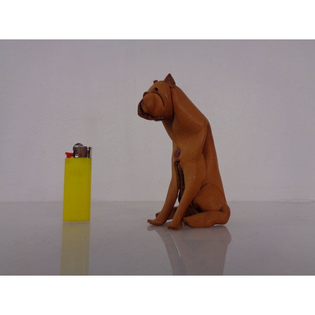 Handmade Leather Boxer Dog from Deru Wiesbaden, Germany, 1960s For Sale - Image 3 of 18