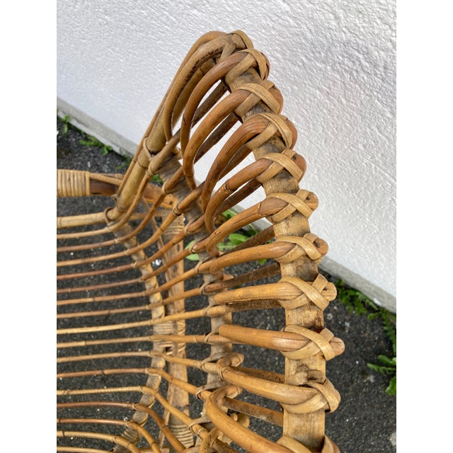 Rattan Armchair in Rattan For Sale - Image 16 of 18