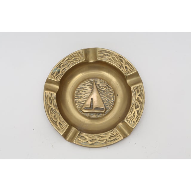 Vintage Brass Sail Boat Ashtray Chairish