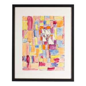 1961 Abstract Watercolor Painting Signed by Harry Hilson