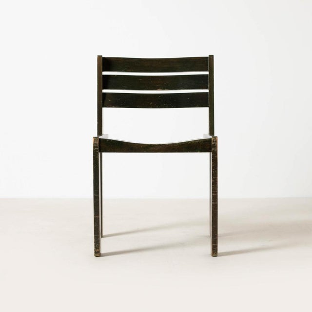 Stackable Dining Chair in Green Stained Wood from Wilkhahn, Germany, 1970s For Sale - Image 10 of 11