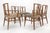 Tommy Parzinger Light Walnut Dining Chairs Lenor Larsen Upholstery MINT - Set of 6 For Sale - Image 6 of 12
