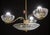 Brass Italian Midcentury Art Decò Murano Glass and Brass Chandelier, 1950s For Sale - Image 8 of 12