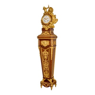 Late 19th Century French Louis XVI Style Pedestal Clock Signed Haentges Frères For Sale