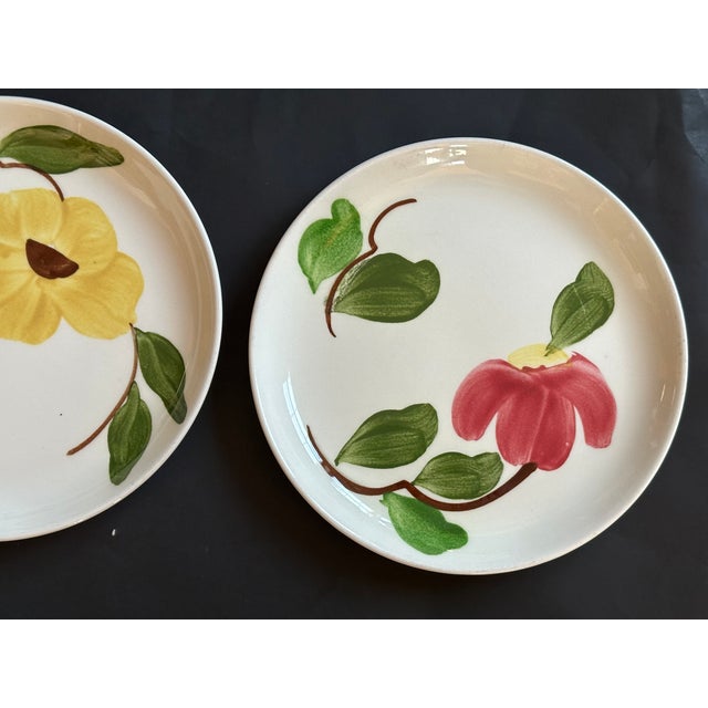 Stetson Hand Painted Plates Set of 8 for Dessert, Salad, Bread, or Hor'dourves For Sale - Image 11 of 18