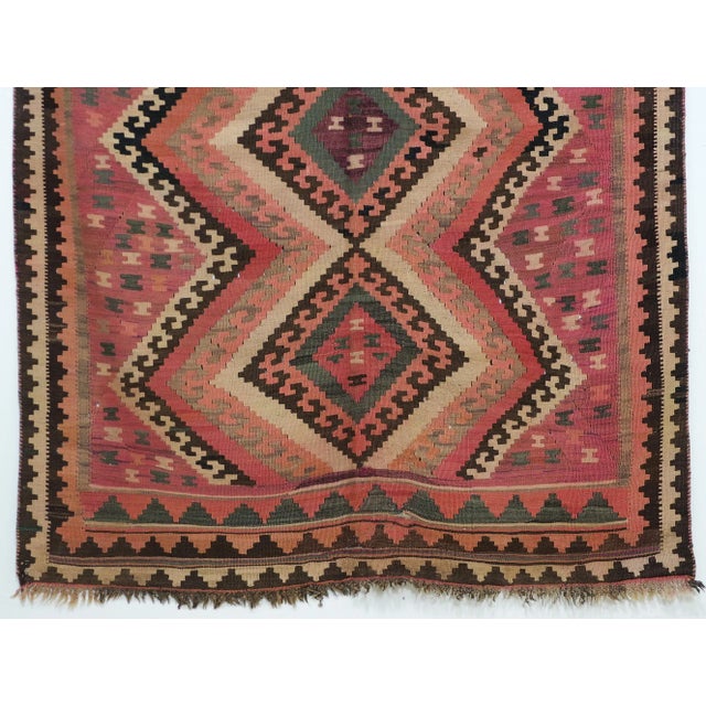 1940s Vintage Afghan Nomadic Kilim Rug, 1940s For Sale - Image 5 of 13