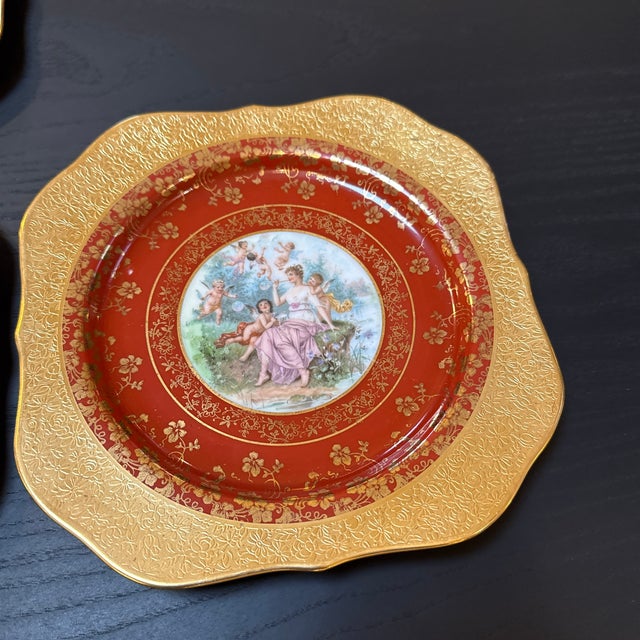 Royal Vienna Square Dessert Plates, Set of Eleven For Sale - Image 9 of 12