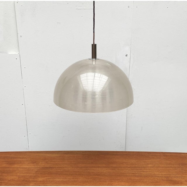 Large Vintage Italian Acrylic Dome Pendant, 1970s For Sale - Image 11 of 18