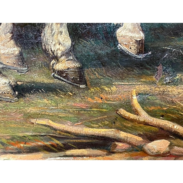 Edward Lloyd of Ellesmere (1818–1901) Important Victorian Equestrian Oil Painting Travelling to Chester (On the Road) — Dated 4 August 1874 For Sale - Image 15 of 18