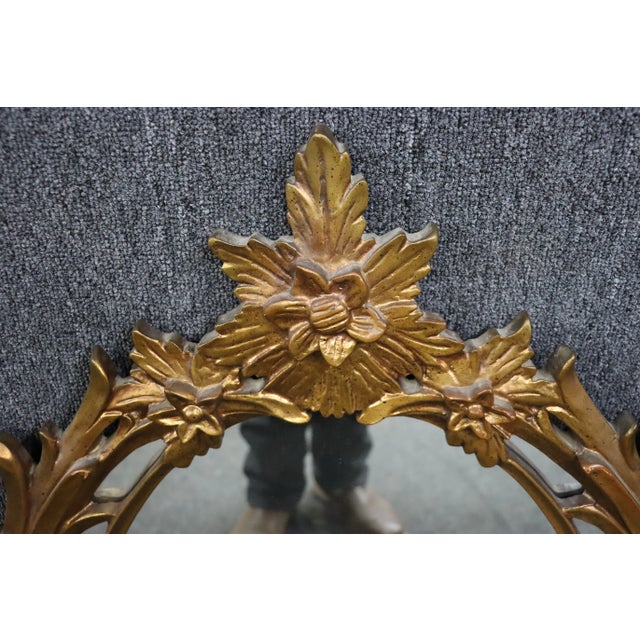 Mid 20th Century Gilded Carved Mirror For Sale - Image 5 of 6