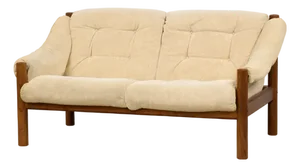 1960s Danish Modern Teak Loveseat Sofa by Domino Mobler