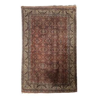 Antique Asian Rug in Wool For Sale
