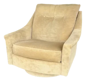 Mid Century Swivel Club Chair in the Style of Milo Baughman