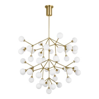 Visual Comfort Modern Mara Grande Chandelier LED Aged Brass For Sale