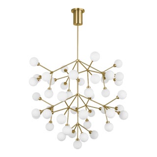 Visual Comfort Modern Mara Grande Chandelier LED Aged Brass For Sale