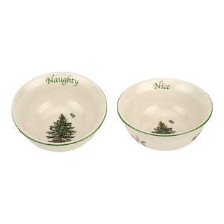 Spode Christmas Tree Dip Bowls S/2 4" For Sale