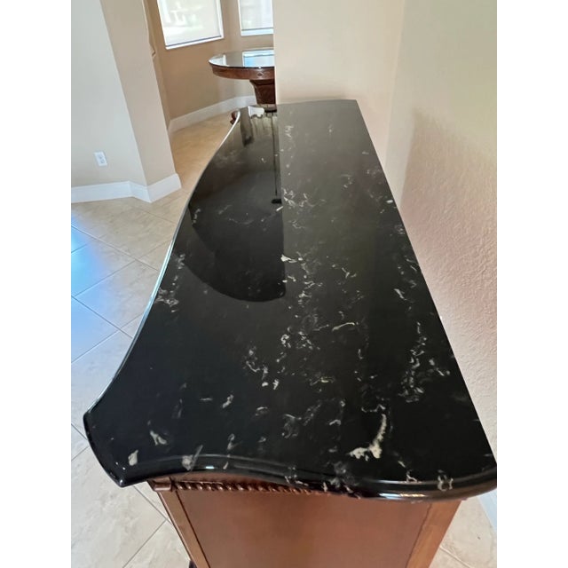 French Vintage Sideboard, Buffet ,Console With Black Marble Top For Sale - Image 3 of 9