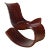 1950s Bentwood Modern Rocking Chair With Faux Burl Finish For Sale