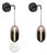 Glass Wall Light Sconce With Hand-Blown Glass Pieces - Set of 2 For Sale