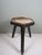Spanish Vernacular Stool in Carved Wood with Leather Seat, 1960s For Sale - Image 6 of 10