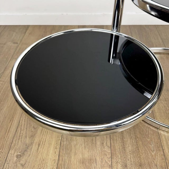 Metal Modular Coffee Table with Rotating Black Glass Tops, 2000s For Sale - Image 7 of 13