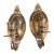 Vintage Pair of Cast Brass Oval Candle Wall Sconces With Reflector Backplates | Hollywood Regency Traditional For Sale
