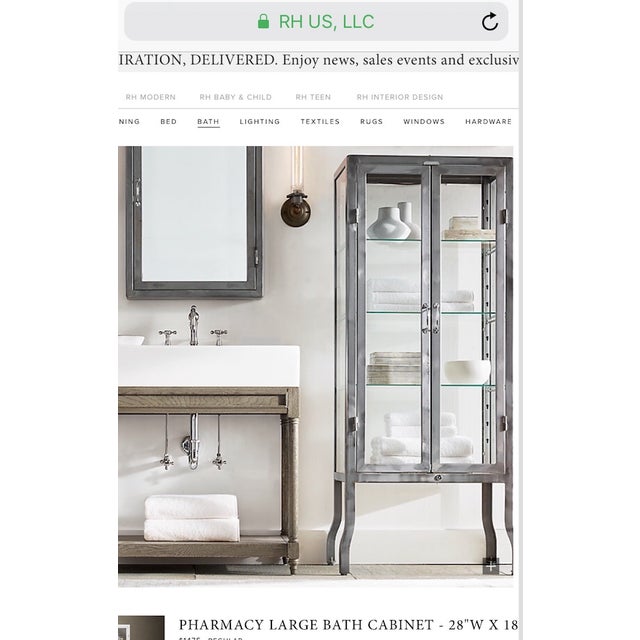 Contemporary Restoration Hardware Gray Apothecary Chairish