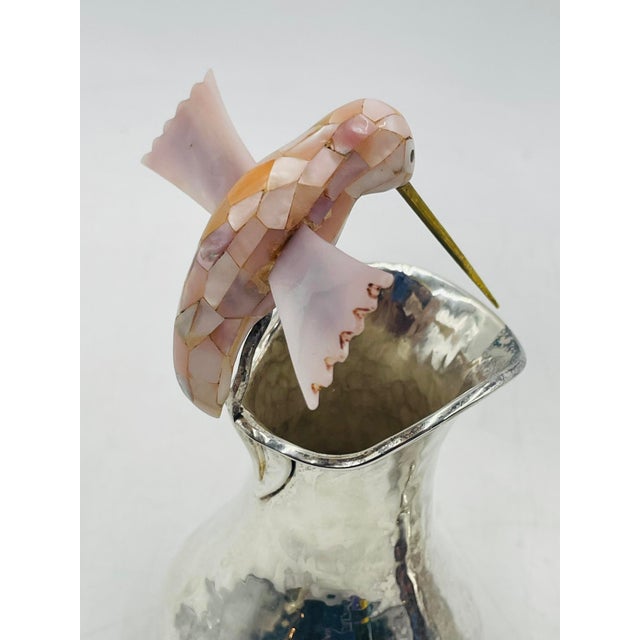 Los Castillo Silver Hummingbird Creamer, Sugar & Ladle, Taxco 1960s For Sale - Image 11 of 18