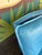 Vintage Postmodern Italian Nicoletti Attrb Blue Leather Sofa For Sale - Image 11 of 12