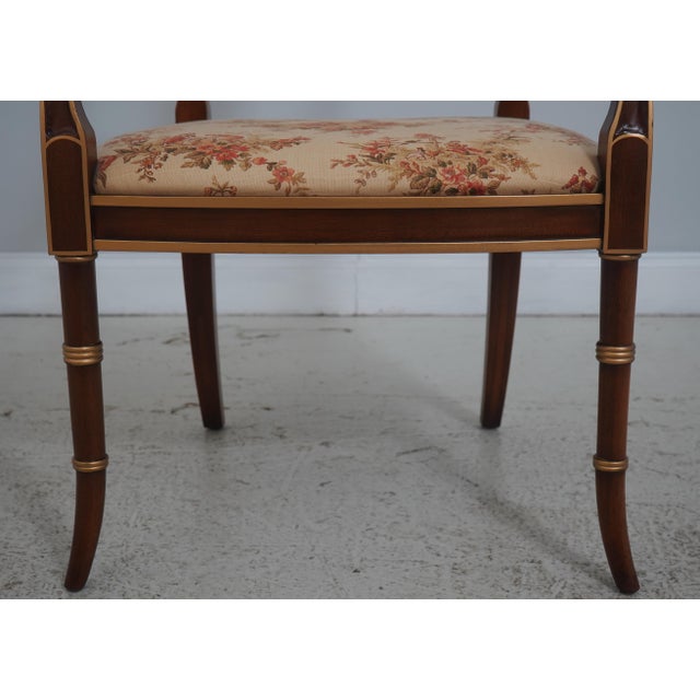 Brown Pair Hickory Chair Regency Style Mahogany Armchairs For Sale - Image 8 of 18