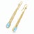 Modern Art Nouveau Topaz Drop Earrings Silver, Gold, A Pair For Sale - Image 3 of 5