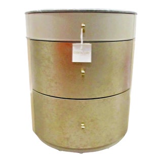 New Caracole Modern Silver Leaf Hang Around Nightstand For Sale