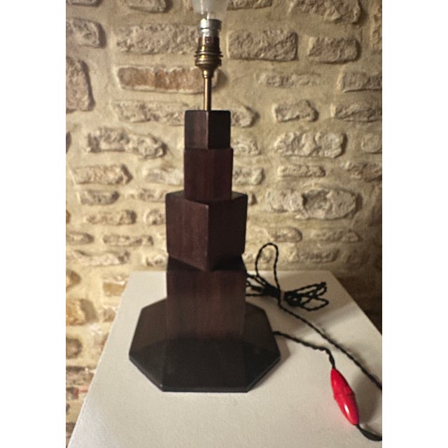 Vintage Art Deco Cubist Table Lamp, 1930 For Sale - Image 11 of 15