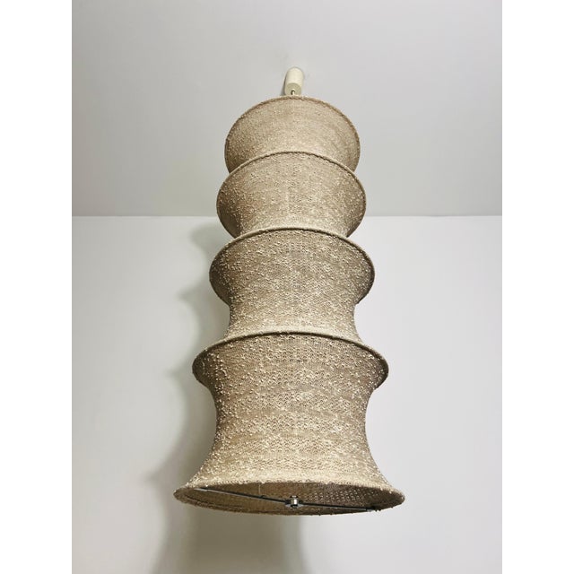 Fabric Ceiling Lamp by Leola, 1970s Italy For Sale - Image 9 of 12