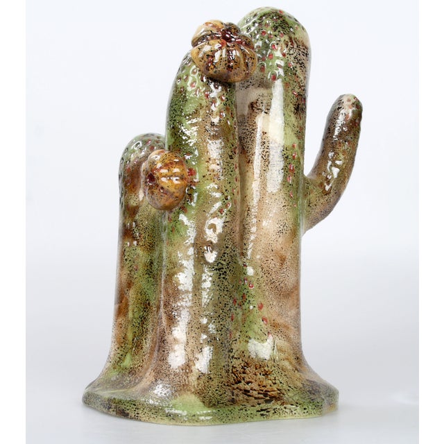 Glazed Cactus Ceramic Sculpture Chairish