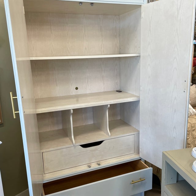 Vintage Thomasville Painted Wardrobe For Sale - Image 10 of 12