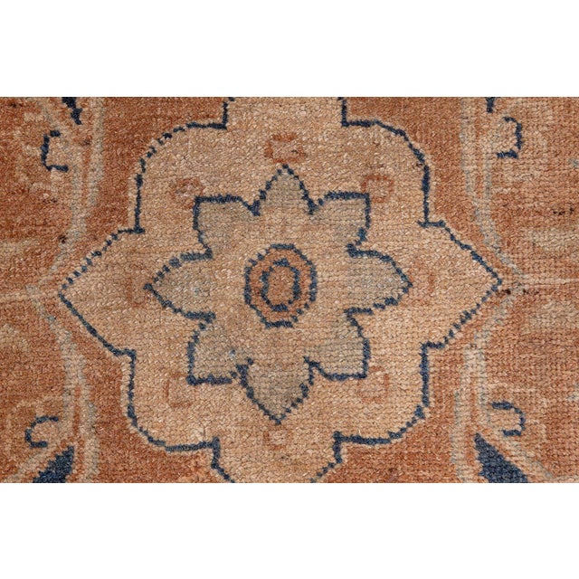 Beige Fine Antique Persian Meshad Handmade Wool Rug For Sale - Image 8 of 10
