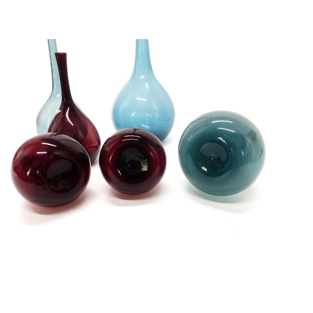 Tulip Vases in Blown Glass by Arthur Percy for Gullaskruf, Sweden, 1950s, Set of 6 For Sale - Image 9 of 11