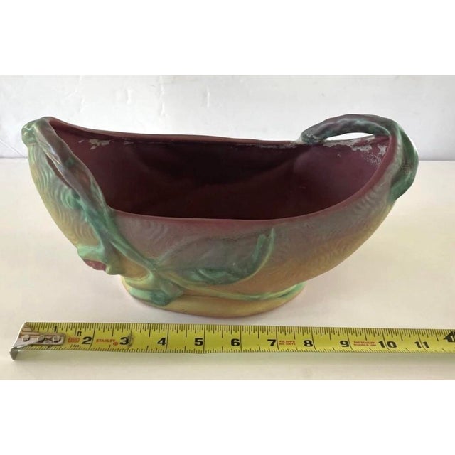 Rare Weller Pottery Malvern Oval Double-Handled Jardinière, C. 1930 For Sale In Philadelphia - Image 6 of 6