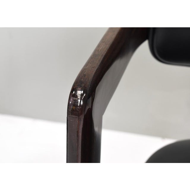 Pamplona Chairs in Black Leather by Augusto Savini, Italy, 1965, Set of 3 For Sale - Image 18 of 18