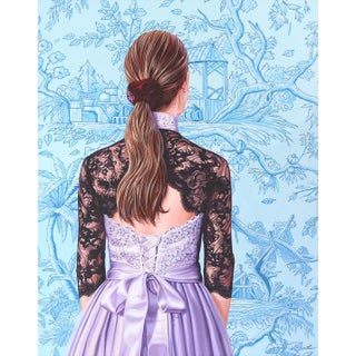 "Blue" Contemporary Realist Figurative Acrylic Painting by Carlos Gamez De Francisco For Sale